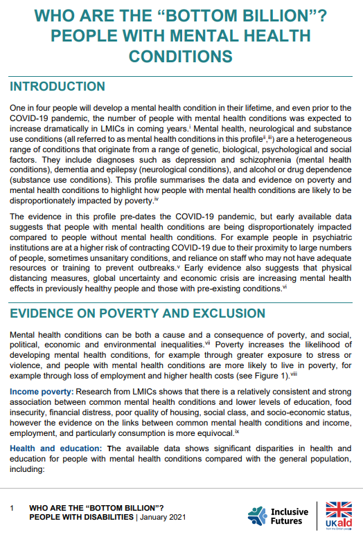 a screenshot of the first page of the resource, showing the title, inclusive futures and ukaid logos, and an introduction.