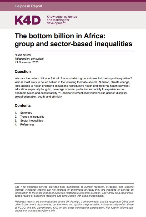 screenshot of the first page of resource, including helpdesk logo, resource title, author, research question and content list.