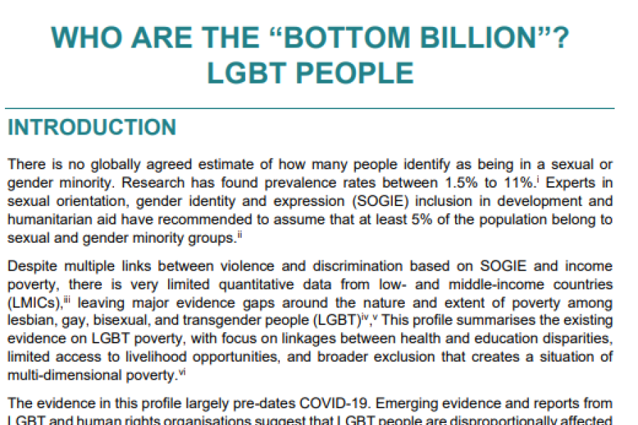 a screenshot of the first page of resource, showing the title, inclusive futures and ukaid logos, and an introduction. 
