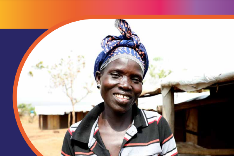 screenshot showing the title page of the resource, including title, ukaid and what works logos, and a photo of a person smiling. 