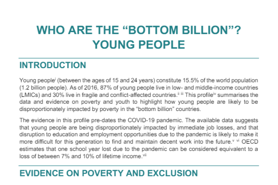 Screenshot showing the first page of the resource, including the title and Inclusive futures and Ukaid logos.